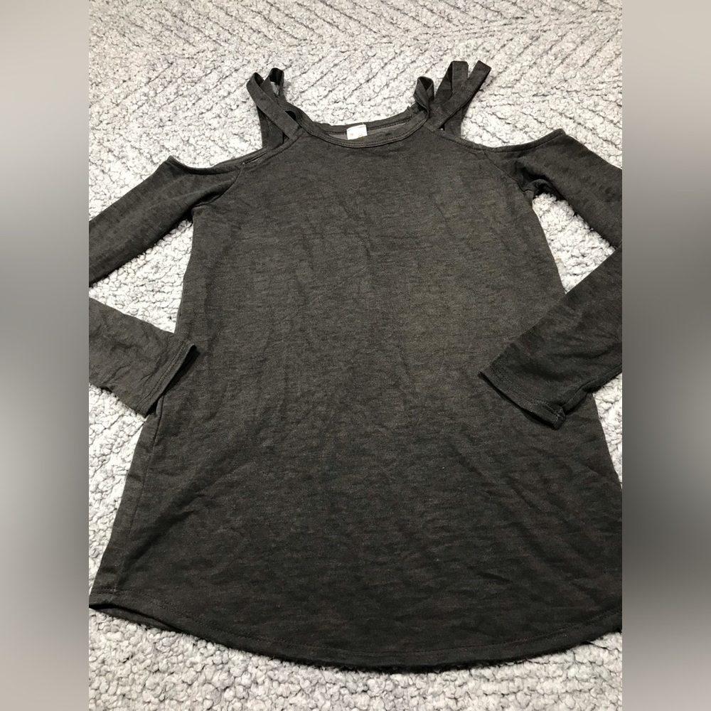 7th Ray boutique crisscross cold shoulder top